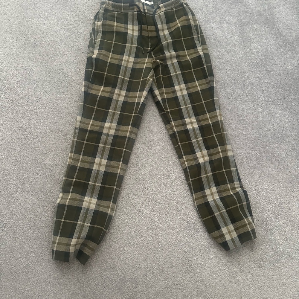 Top man green plain pants